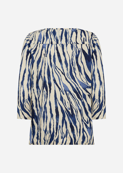 SC-FELICITY AOP 521 Bluse Mørk blå