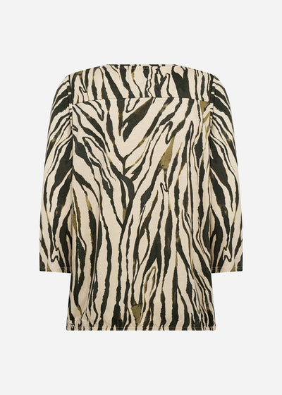 SC-FELICITY AOP 521 Bluse Mørkegrøn