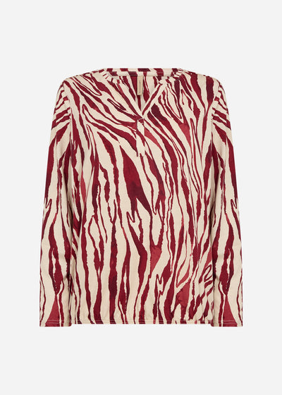 SC-FELICITY AOP 522 Bluse Rød