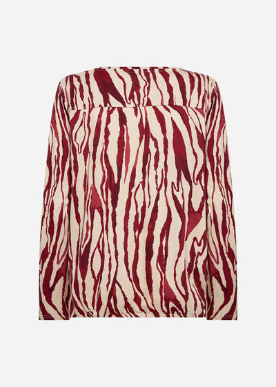 SC-FELICITY AOP 522 Bluse Rød