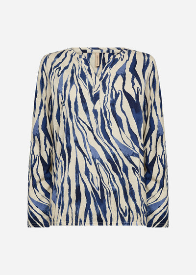 SC-FELICITY AOP 522 Bluse Mørk blå