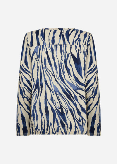 SC-FELICITY AOP 522 Bluse Mørk blå