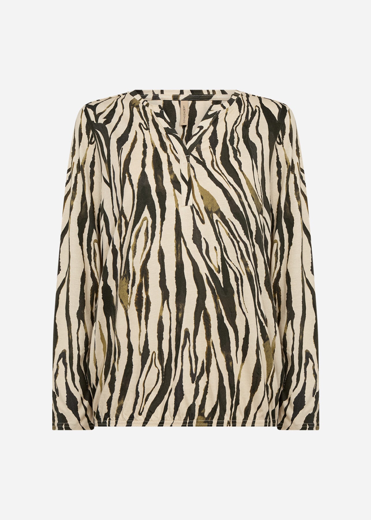 SC-FELICITY AOP 522 Bluse Mørkegrøn