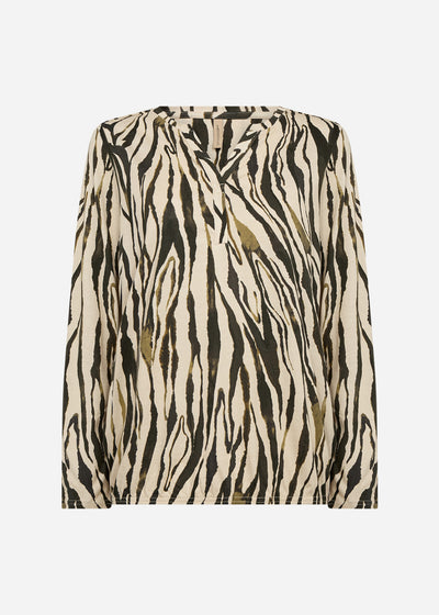 SC-FELICITY AOP 522 Bluse Mørkegrøn