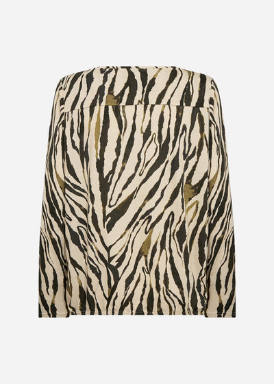 SC-FELICITY AOP 522 Bluse Mørkegrøn