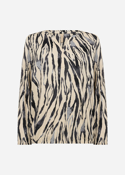 SC-FELICITY AOP 522 Bluse Sort