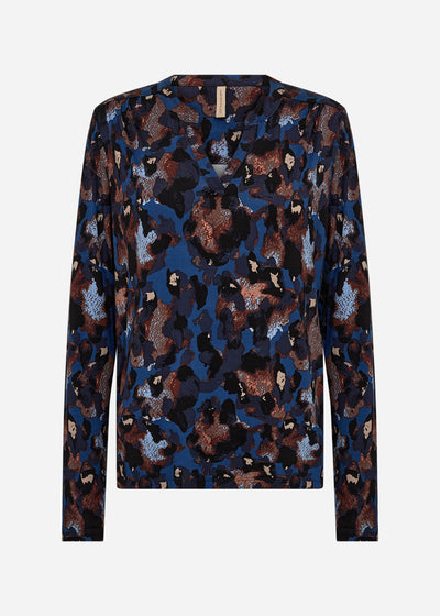 SC-MARICA AOP 341 Bluse Mørk blå