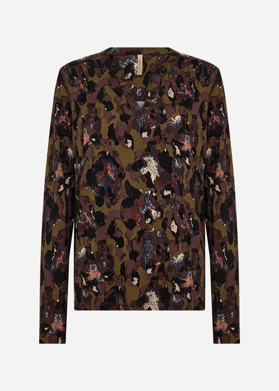 SC-MARICA AOP 341 Bluse Mørkegrøn