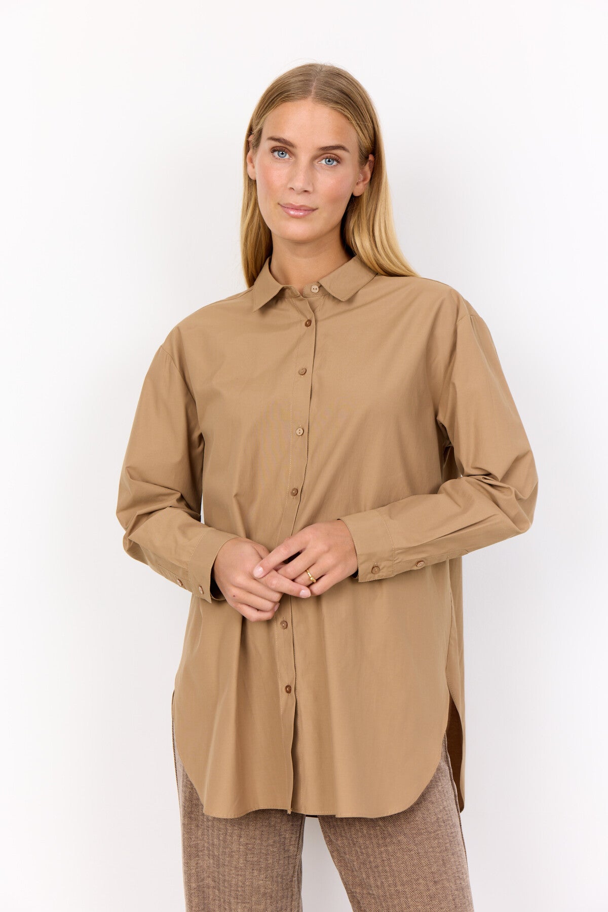 SC-NETTI 52 Skjorte Mørk sand