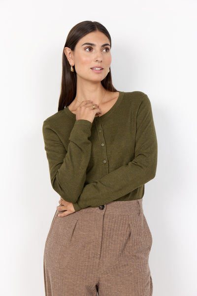 SC-DOLLIE 446 Cardigan Mørkegrøn