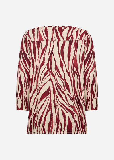 SC-FELICITY AOP 521 Bluse Mørk rød