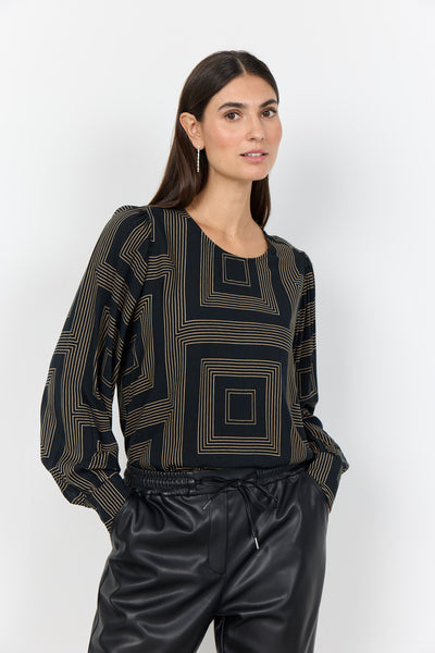 SC-ANNABEL 1 Bluse Sort
