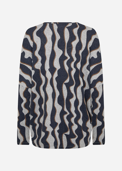 SC-BIARA AOP 148 Bluse Mørk blå