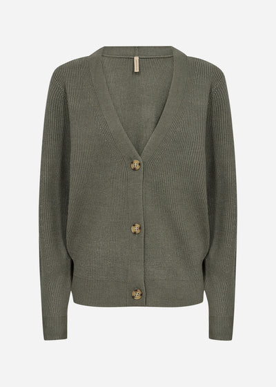 SC-KANITA 12 Cardigan Støvet Grøn