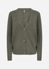 SC-KANITA 12 Cardigan Støvet Grøn