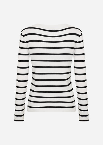 SC-DOLLIE STRIPE 777 Pullover Off white