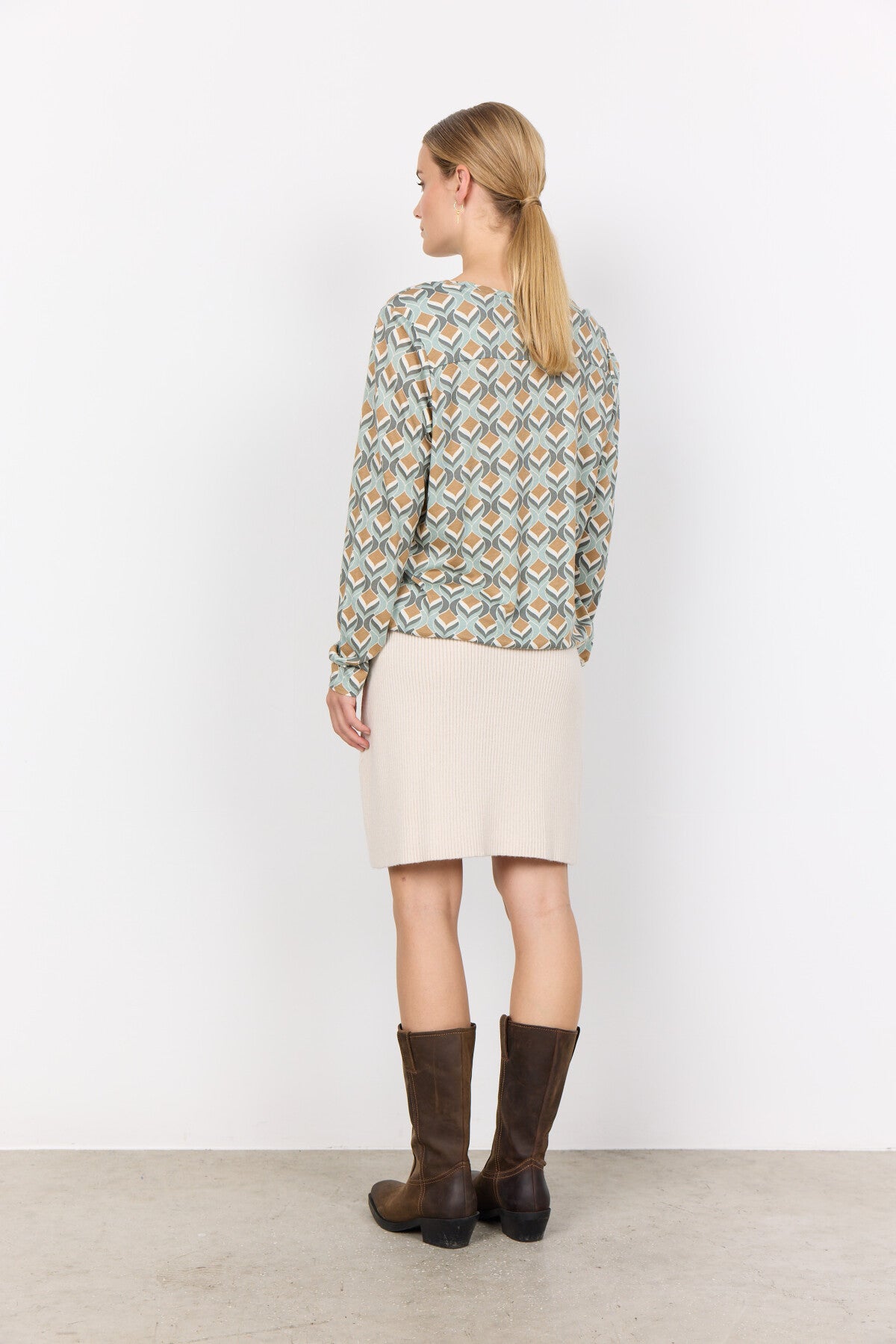 SC-FELICITY AOP 487 Bluse Lysegrøn
