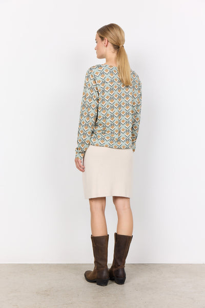 SC-FELICITY AOP 487 Bluse Lysegrøn
