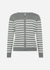 SC-DOLLIE STRIPE 784 Cardigan Støvet Grøn