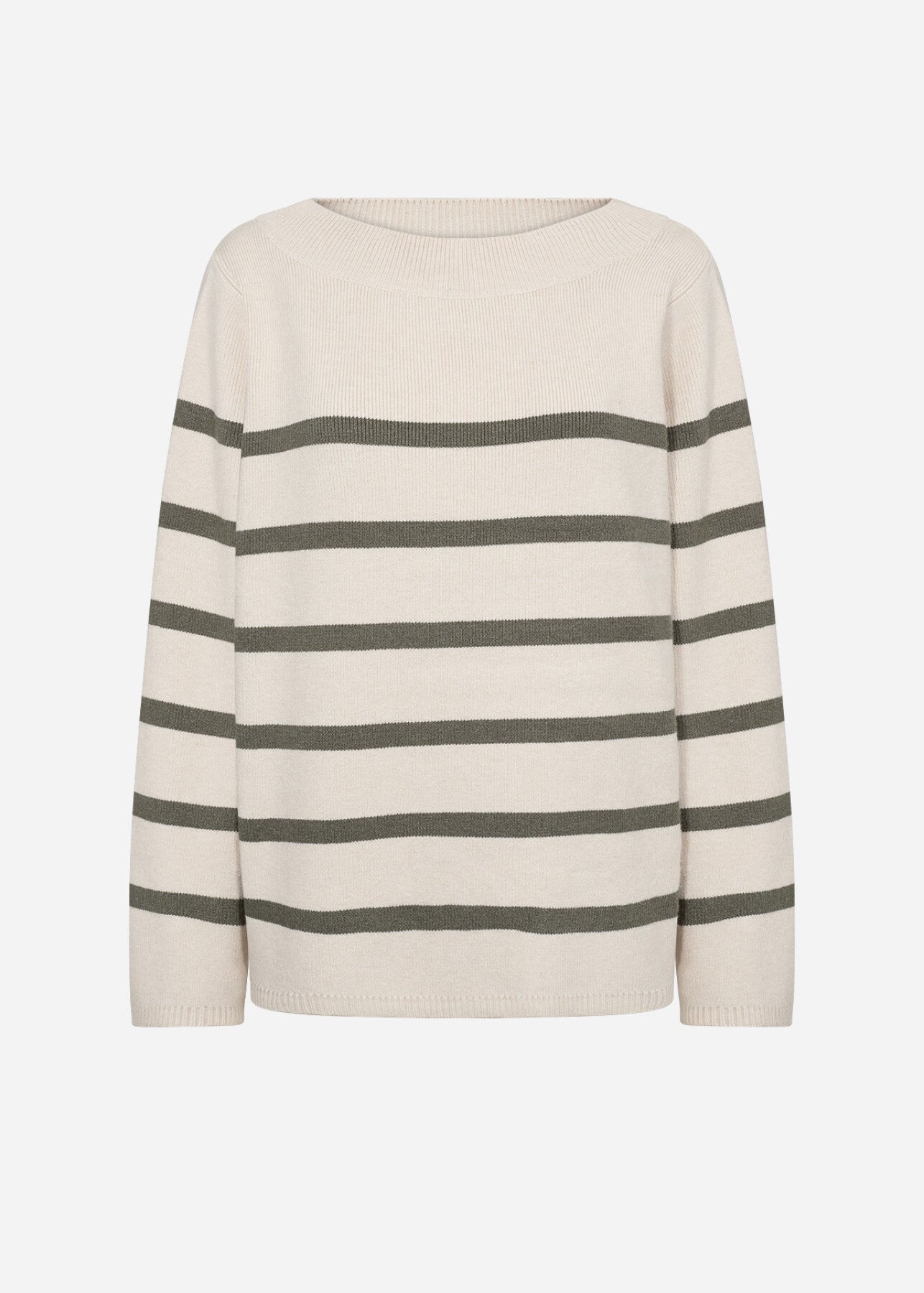 SC-KANITA STRIPE 21 Pullover Støvet Grøn
