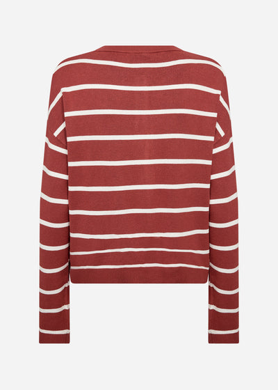 SC-DOLLIE STRIPE 795 Cardigan Rød