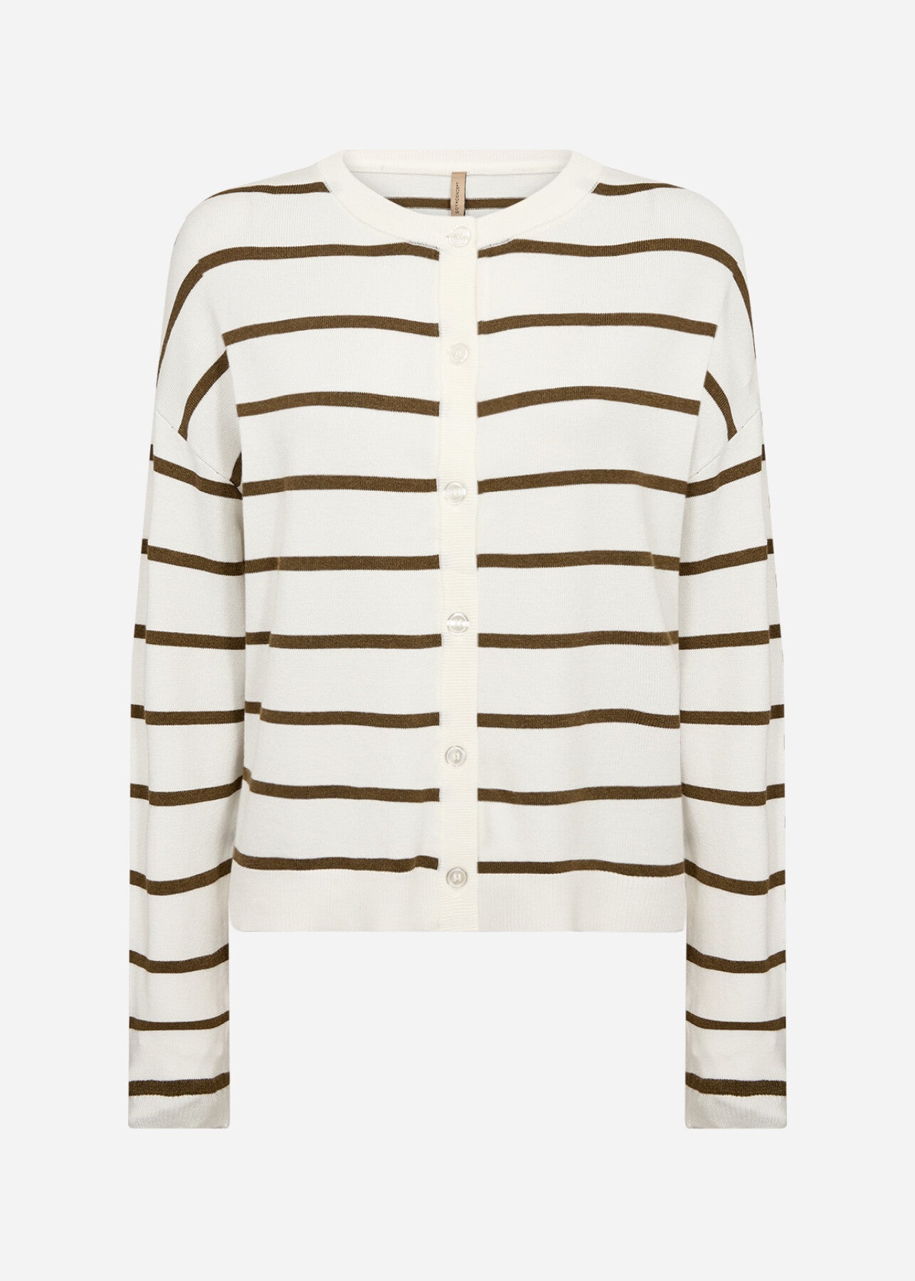 SC-DOLLIE STRIPE 795 Cardigan Oliven