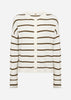 SC-DOLLIE STRIPE 795 Cardigan Oliven