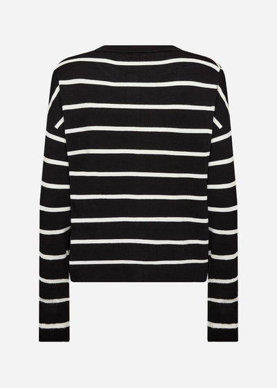 SC-DOLLIE STRIPE 795 Cardigan Sort