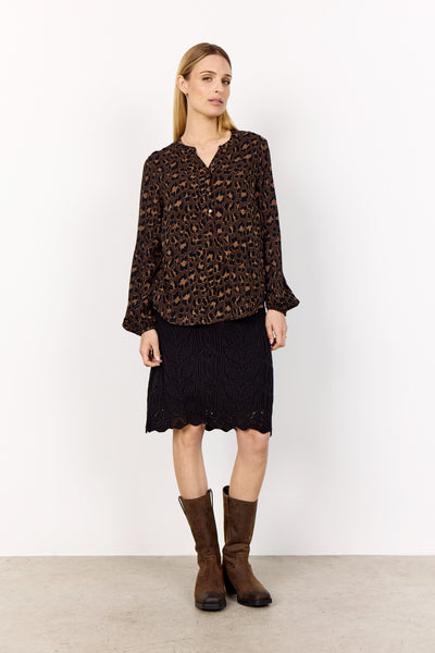 SC-SAFIRA 1 Bluse Mørk brun