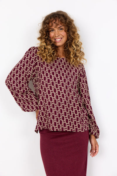 SC-VARLA 1 Bluse Bordeaux