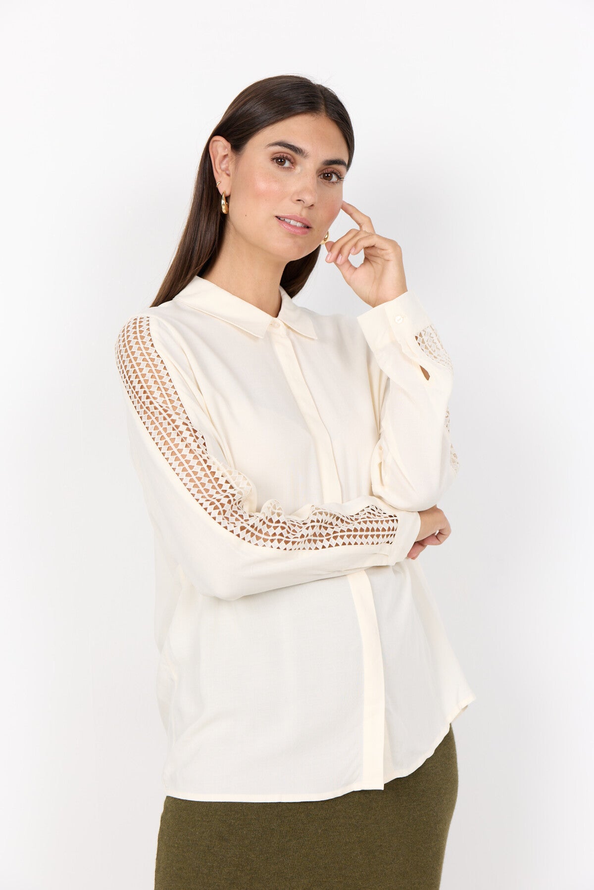 SC-RADIA 223 Skjorte Creme