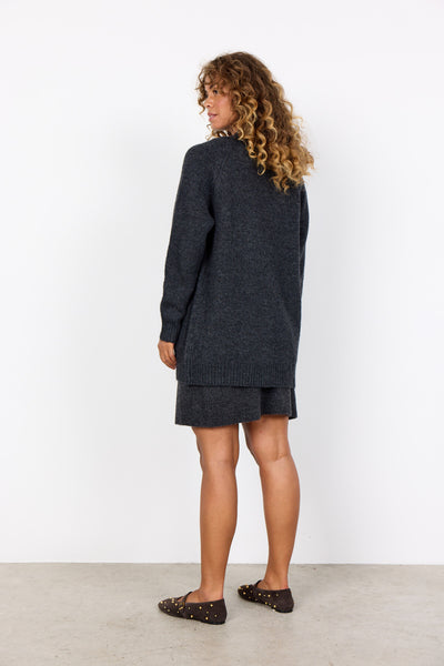 SC-GUNNA 13 Cardigan Mørk grå