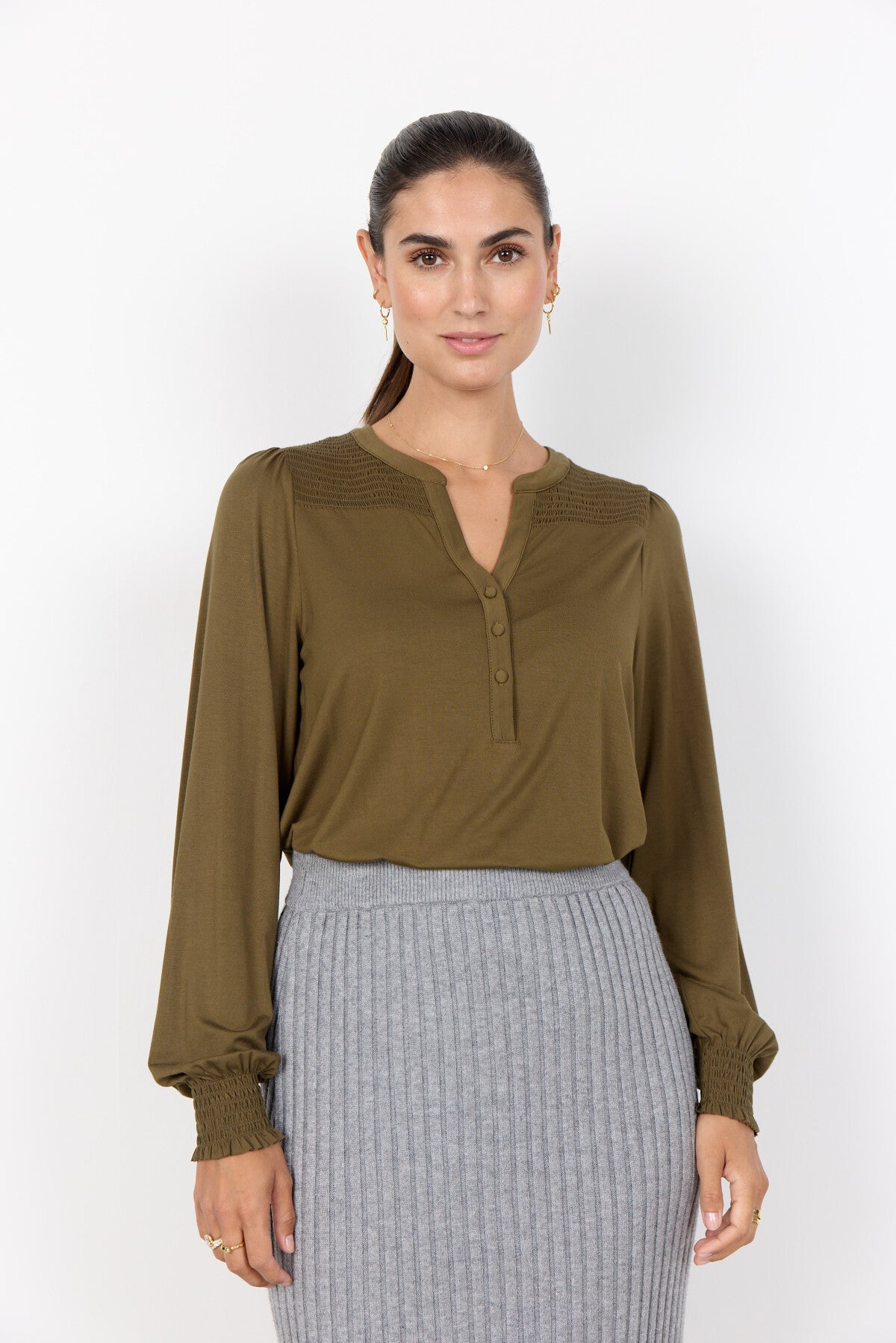 SC-MARICA 303 Bluse Mørkegrøn