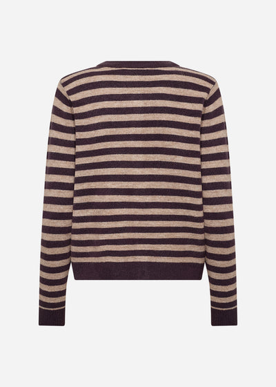 SC-ORLEAN STRIPE 13 Cardigan Lilla