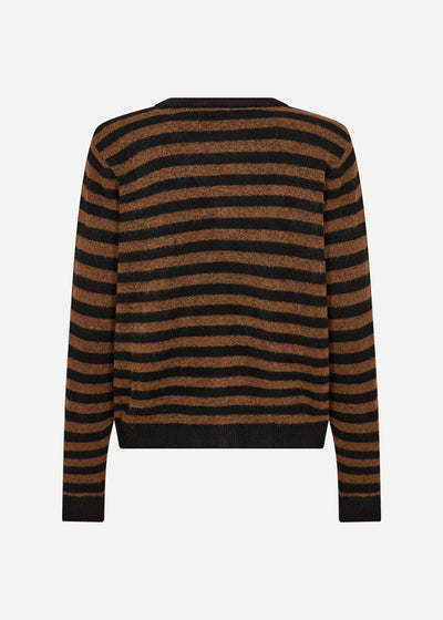 SC-ORLEAN STRIPE 13 Cardigan Sort