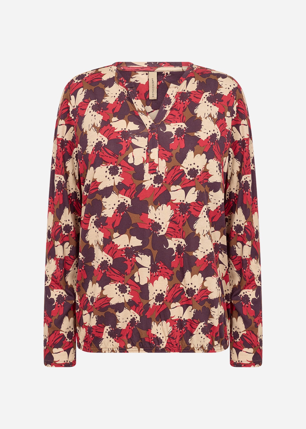 SC-FELICITY AOP 529 Bluse Rød