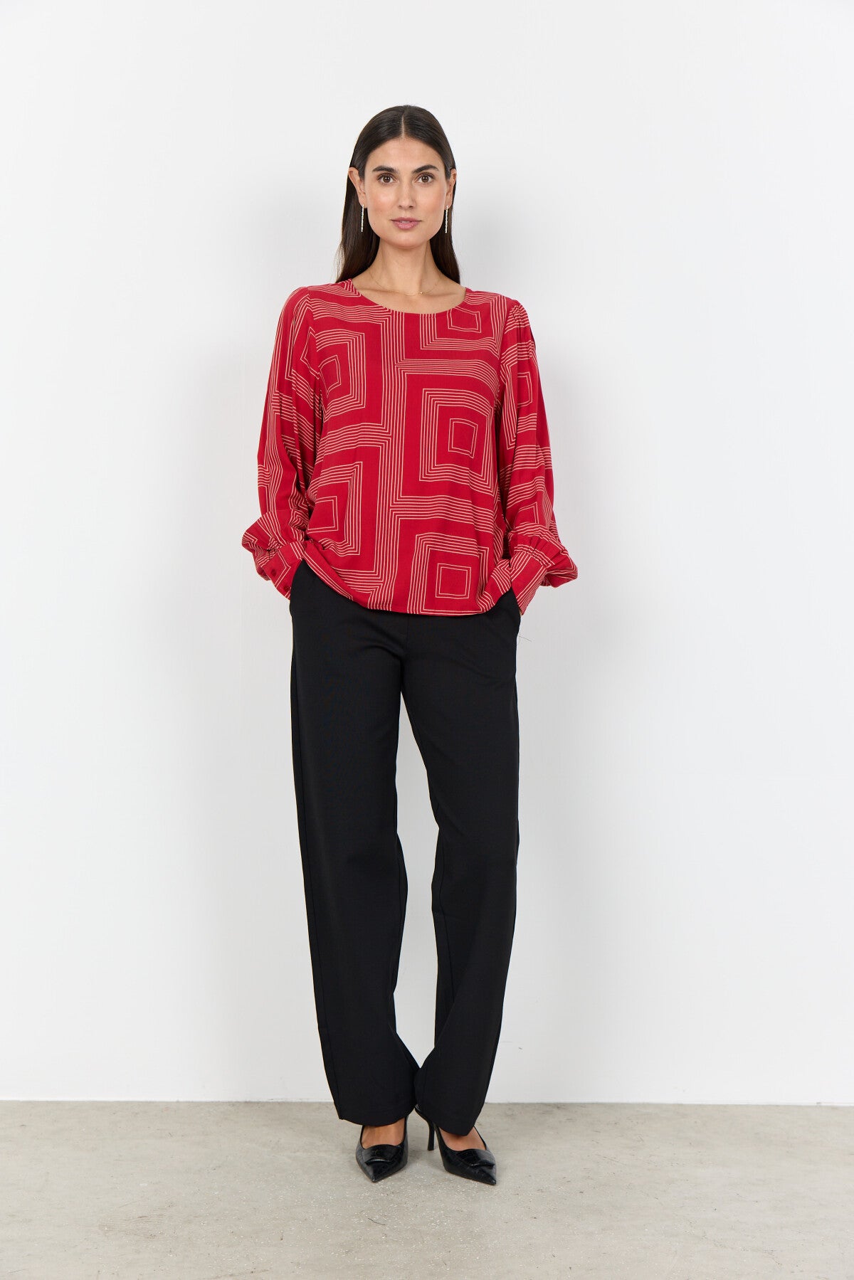 SC-ANNABEL 1 Bluse Rød