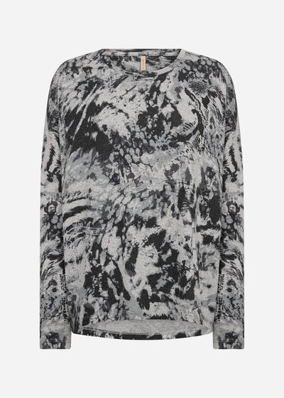 SC-BIARA AOP 141 Bluse Grå