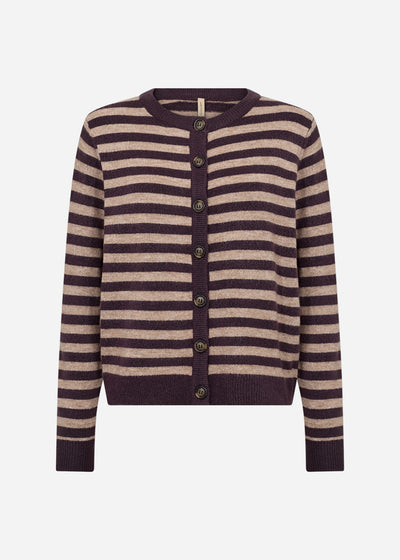 SC-ORLEAN STRIPE 13 Cardigan Lilla