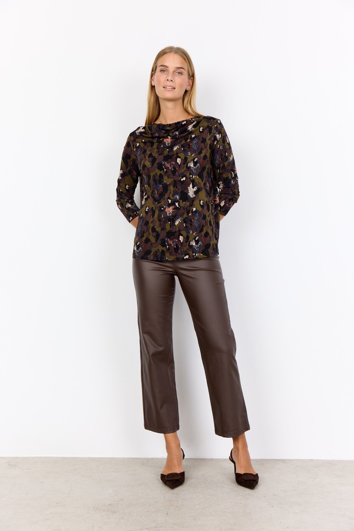 SC-MARICA AOP 342 Bluse Mørkegrøn