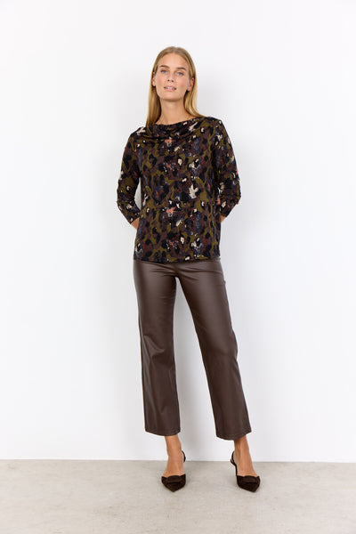 SC-MARICA AOP 342 Bluse Mørkegrøn