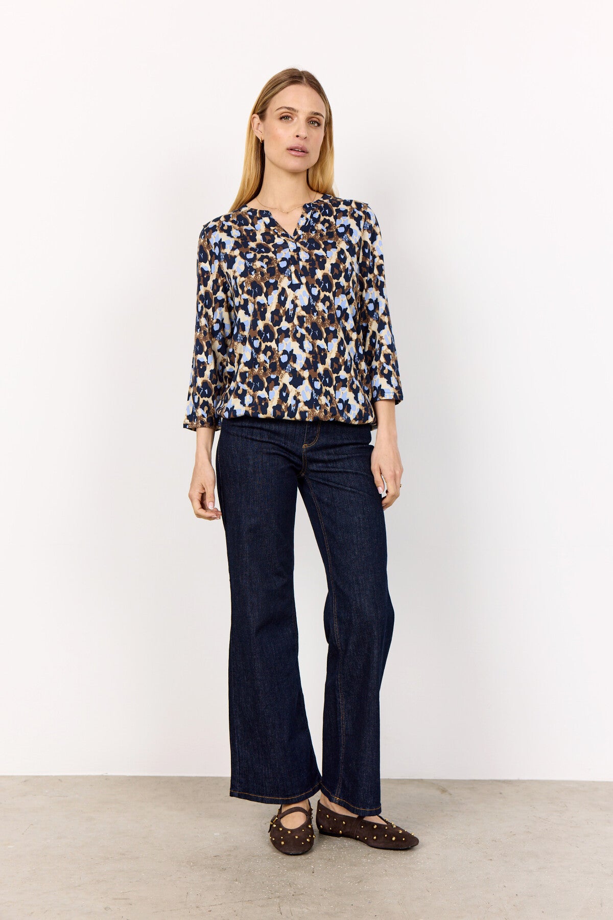 SC-FELICITY AOP 516 Bluse Lyseblå