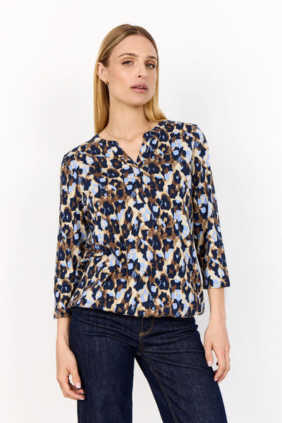 SC-FELICITY AOP 516 Bluse Lyseblå