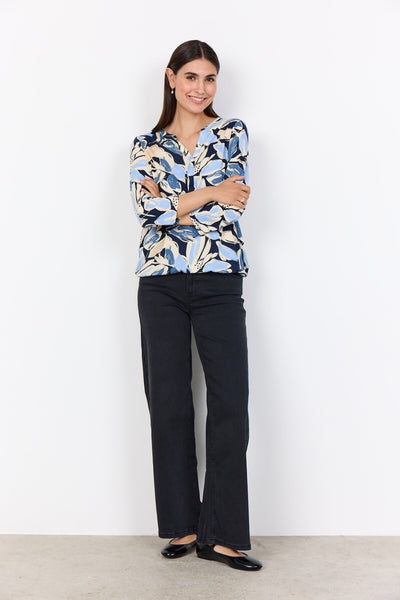 SC-FELICITY AOP 512 Bluse Lyseblå