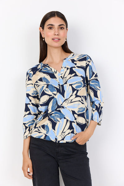 SC-FELICITY AOP 512 Bluse Lyseblå