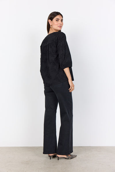 SC-SILVA 1 Bluse Sort