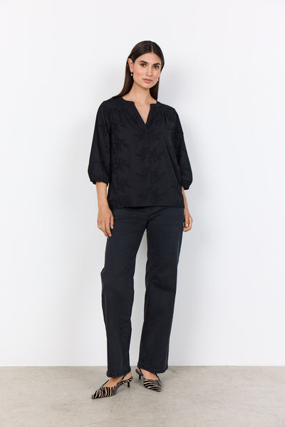 SC-SILVA 1 Bluse Sort