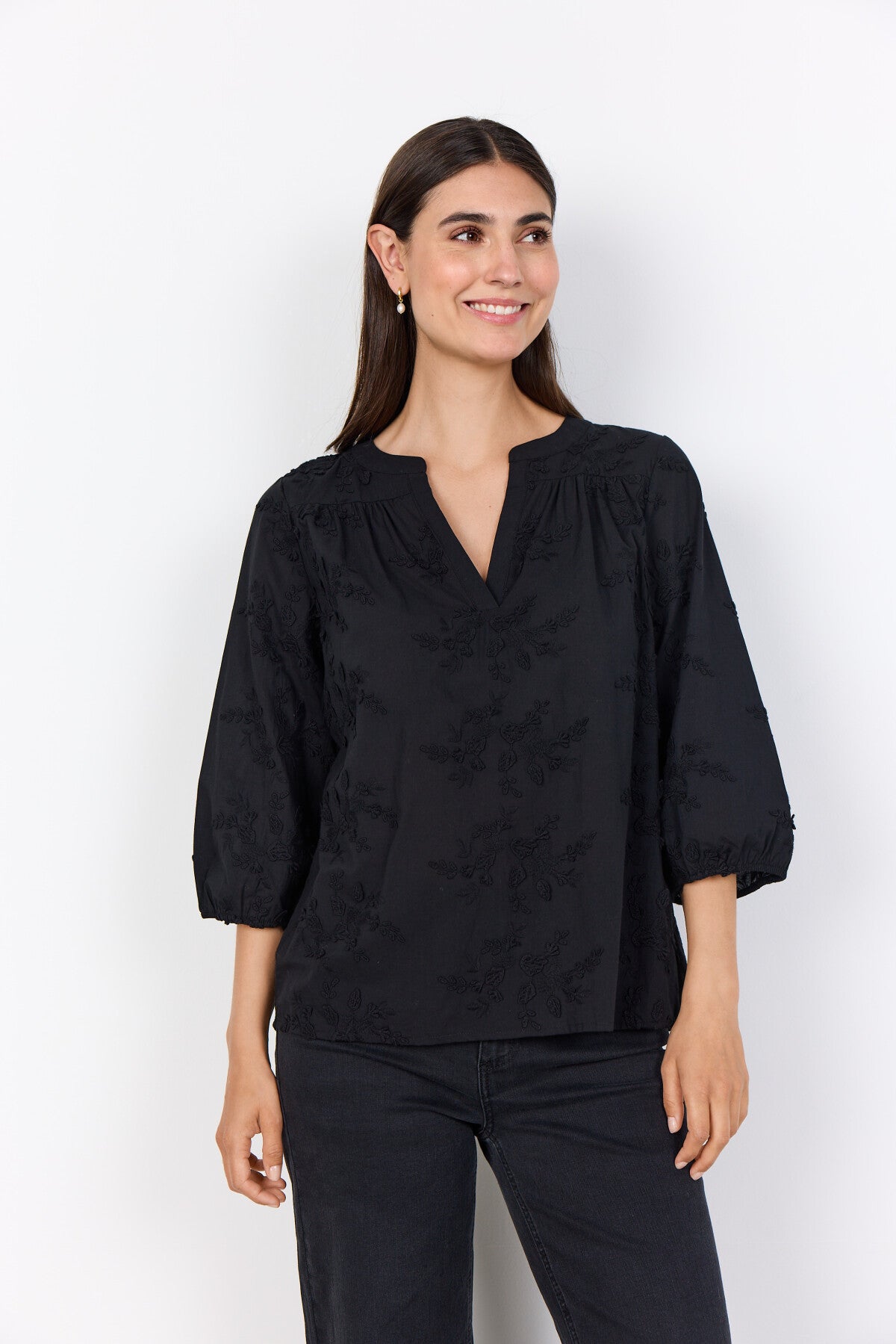 SC-SILVA 1 Bluse Sort