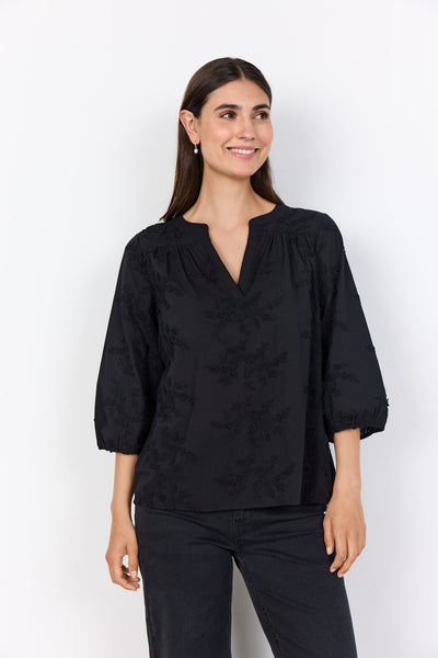 SC-SILVA 1 Bluse Sort