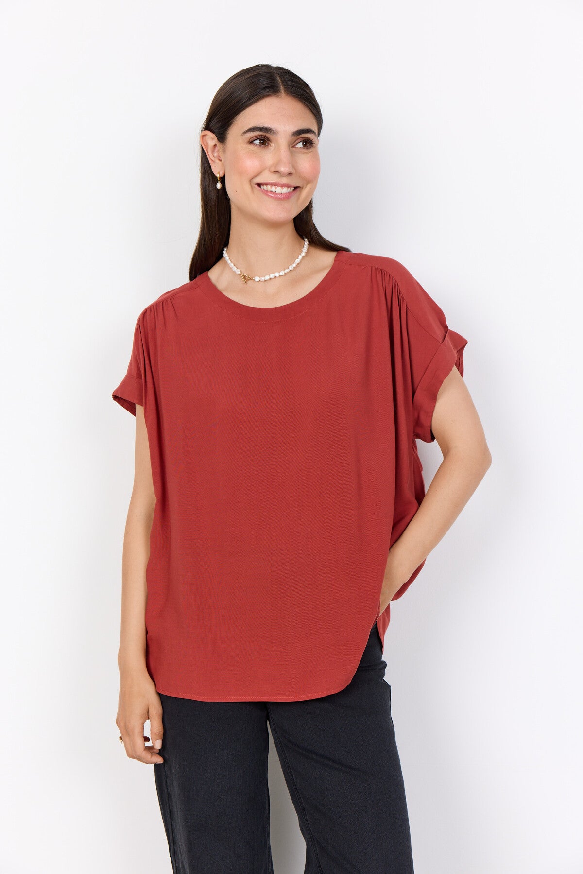 SC-RADIA 214 Bluse Mørk rød